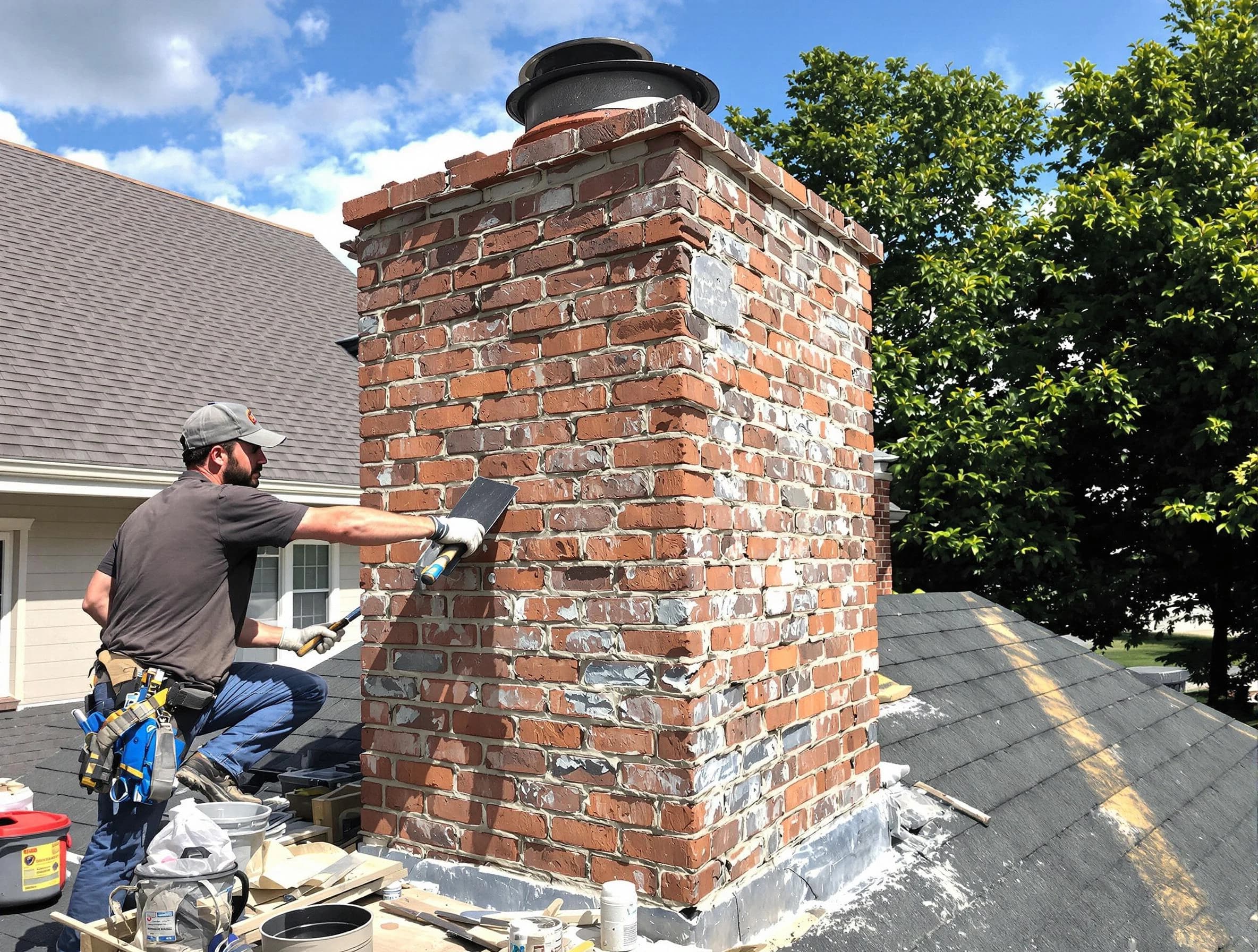 Completed chimney rebuild by Heber Chimney Sweep in Heber, UT