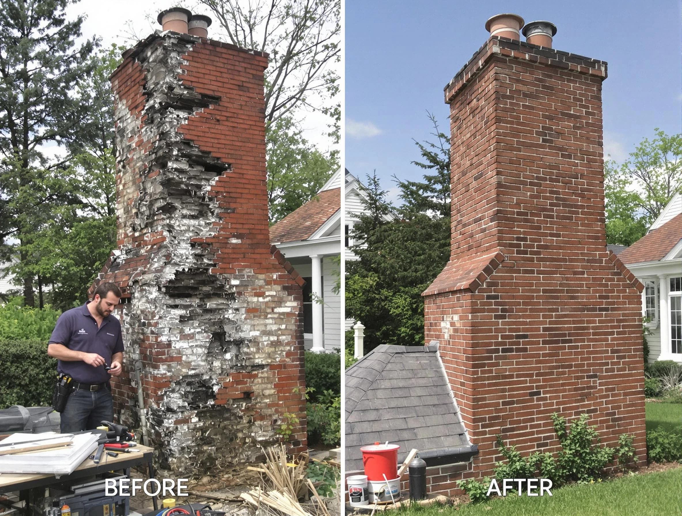 Heber Chimney Sweep performing a full chimney restoration in Heber, UT