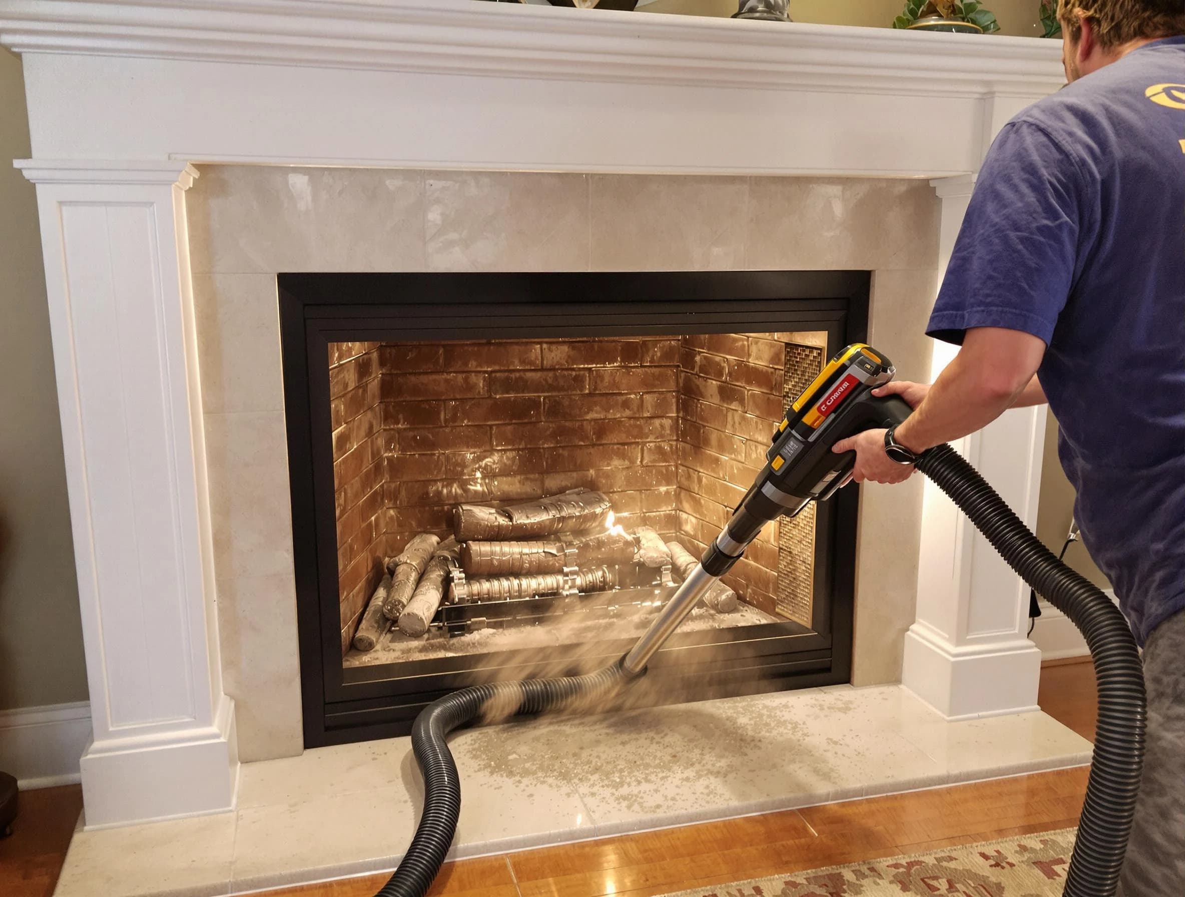 Fireplace cleaning performed by Heber Chimney Sweep in Heber, UT