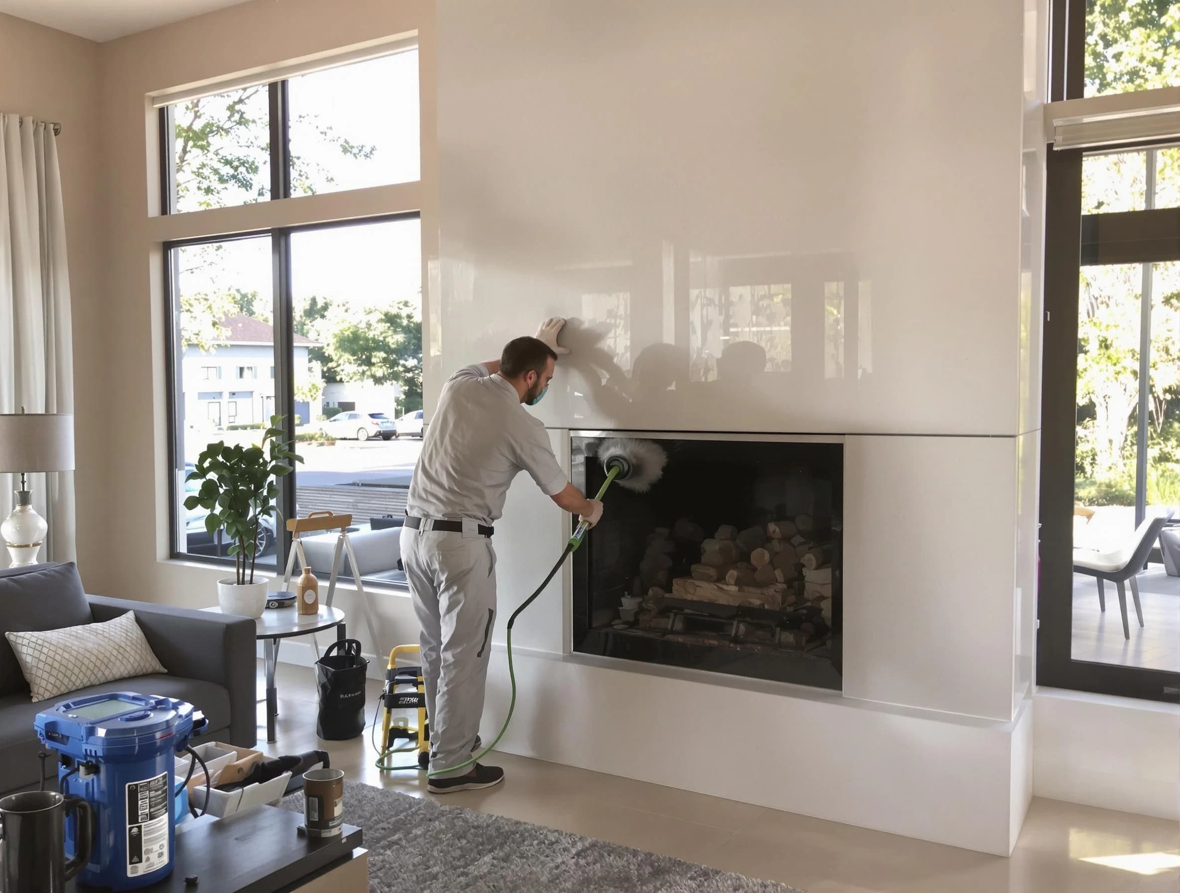 Heber Chimney Sweep performing thorough soot removal in Heber, UT