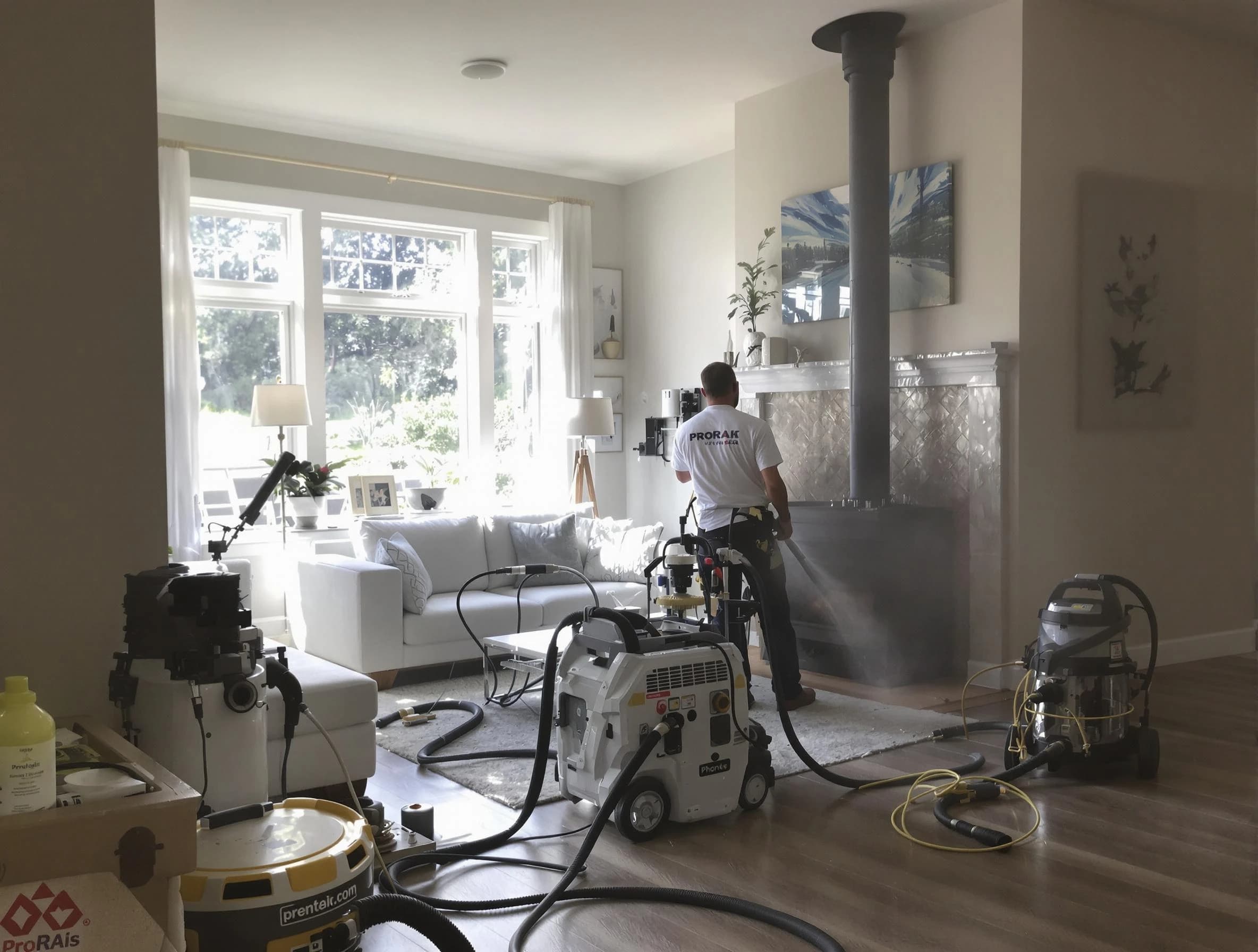 Soot removal service by Heber Chimney Sweep for a fireplace in Heber, UT