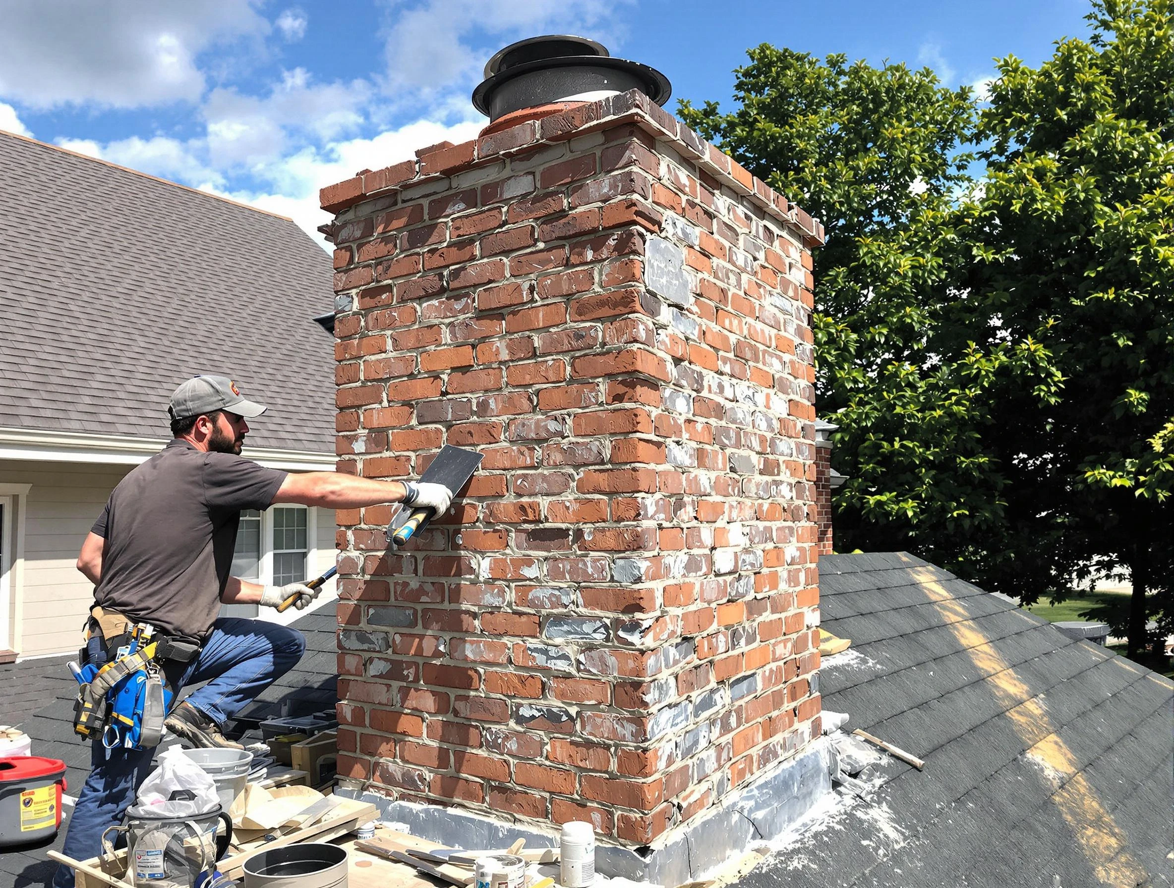 Completed chimney rebuild by Heber Chimney Sweep in Heber, UT