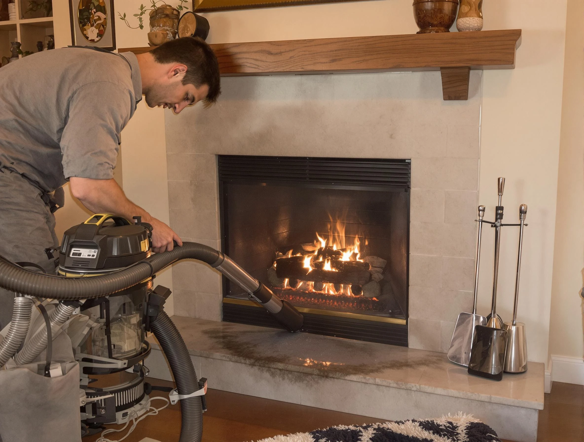 Routine fireplace upkeep by Heber Chimney Sweep in Heber, UT