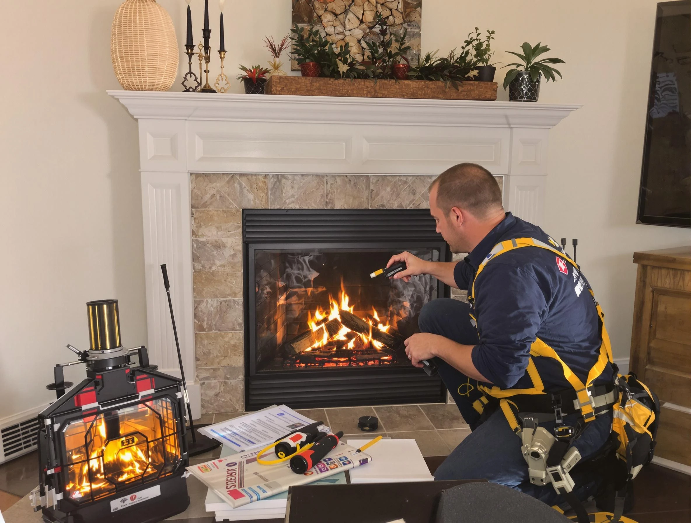 Safety-focused fireplace inspection by Heber Chimney Sweep in Heber, UT